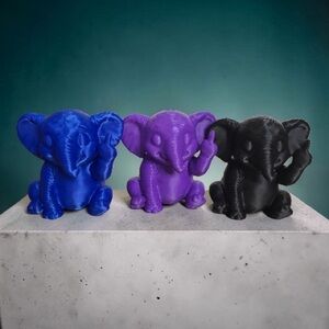 Cute Elephant Figurine Desk Decor Novelty Gift Multi-Color